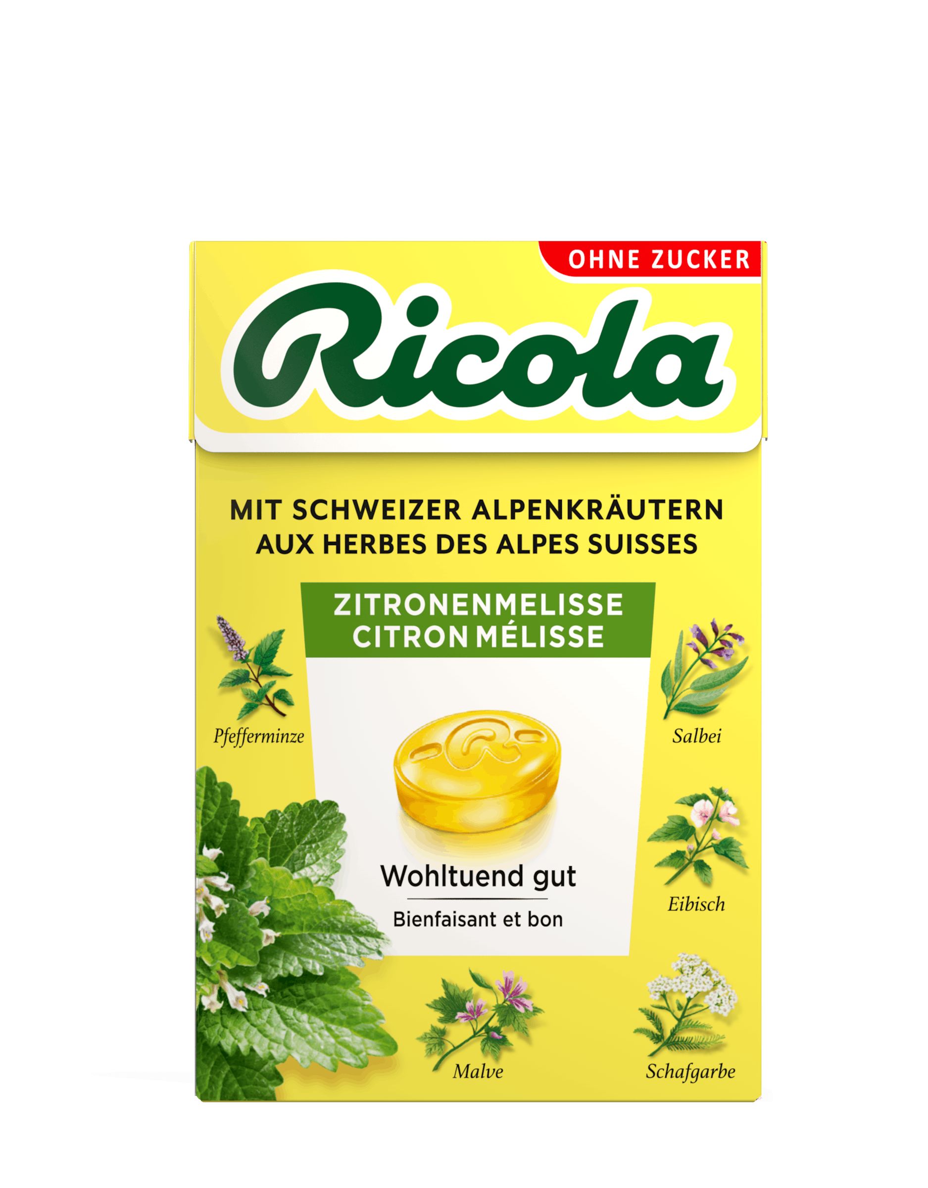 scatola di pastiglie al gusto di limone e menta